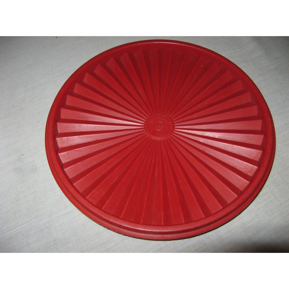 Vintage Tupperware Replacement Lid Only Starburst Servalier 8 1/4" Red 1205-9